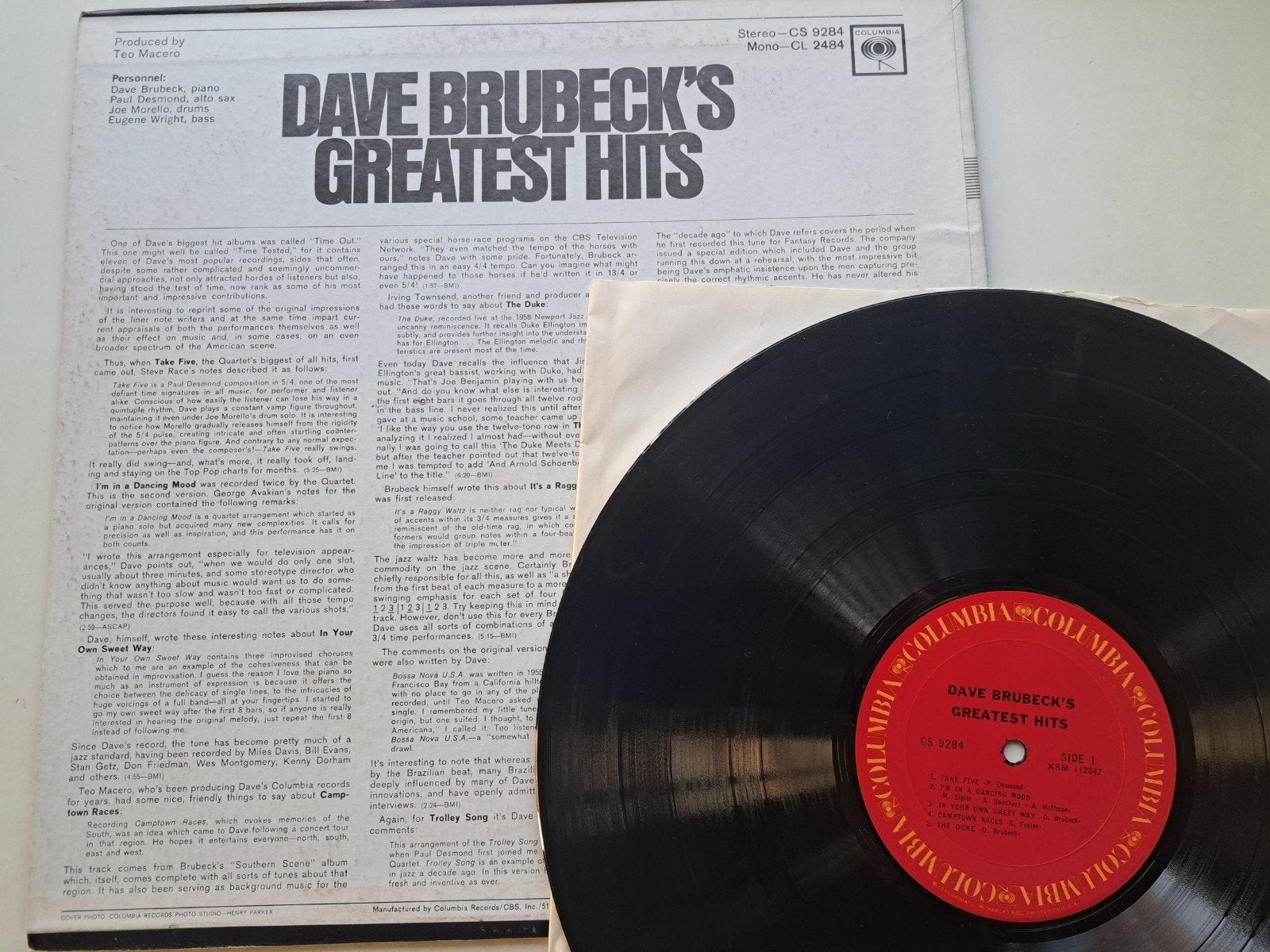 Lp vinyl   Dave Brubeck - Take Five  Greatest Hits, Ophalen of Verzenden, LP