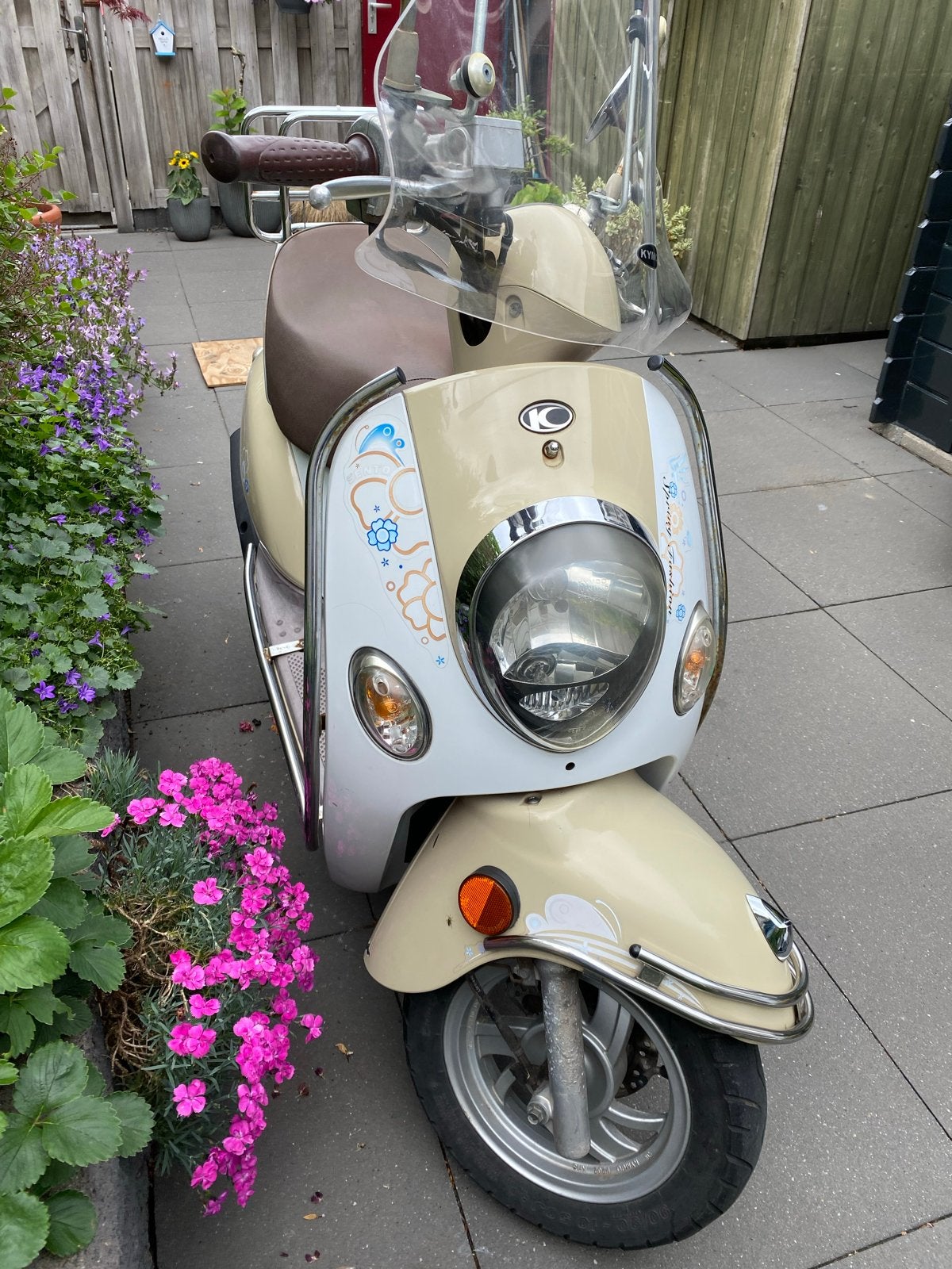 Kymco Sento 25 km snor Scooter - Beige Inclusief Windscherm, Ophalen, Gebruikt, Kymco, Benzine