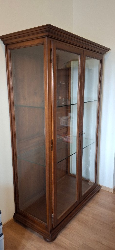 Mooie vitrinekast in zeer goede staat, Ophalen, Met deur(en), 100 tot 150 cm, Klassiek