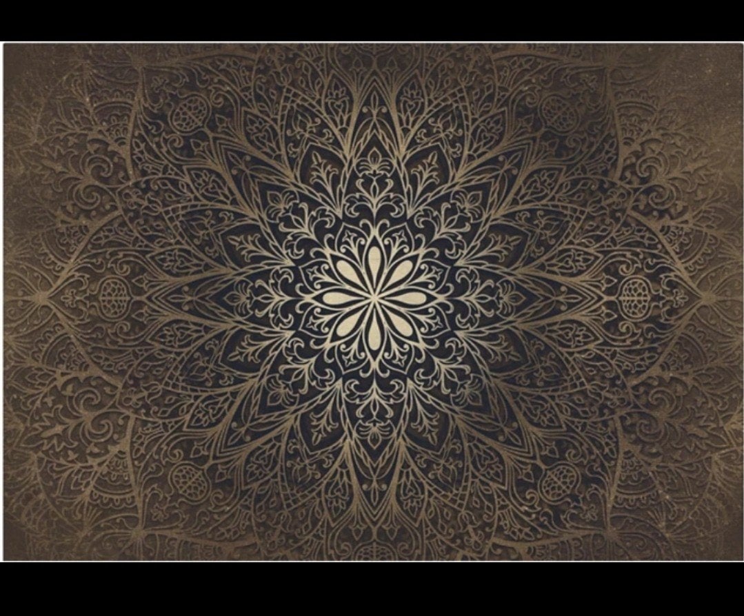 Vliesbehang Mandala Patroon 200x140 cm, Ornamentaal, Natuurlijk, Overige merken, Ophalen of Verzenden