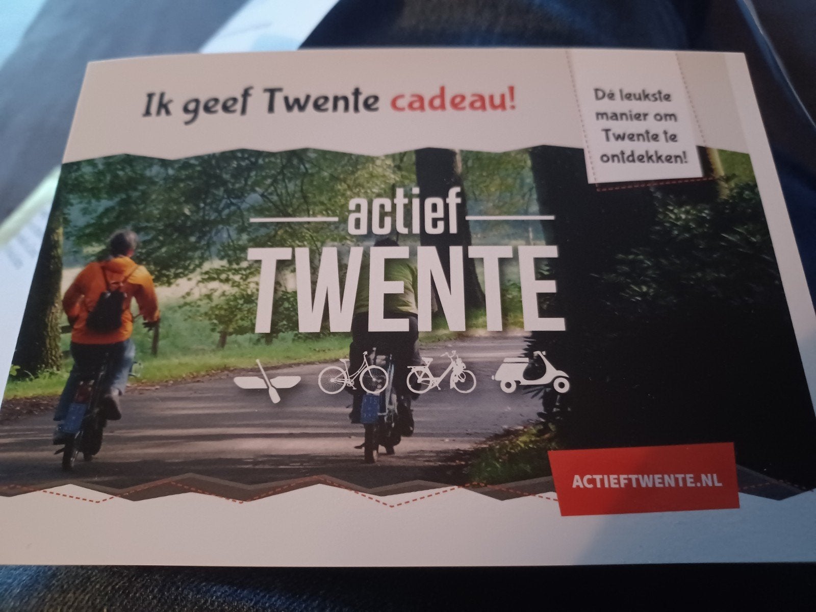 Tegoedbon van Actief Twente, Eén persoon, Cadeaubon