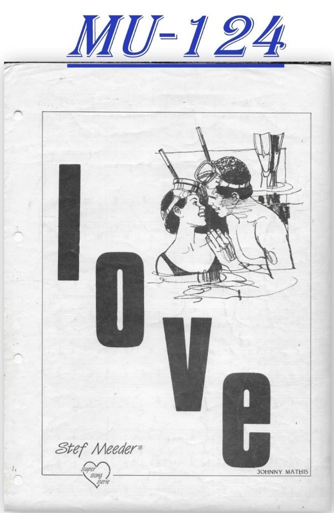 Muz124 Bladmuziek Super song: Love -- Johnny Mathis, Ophalen of Verzenden, Gebruikt, Artiest of Componist, Populair