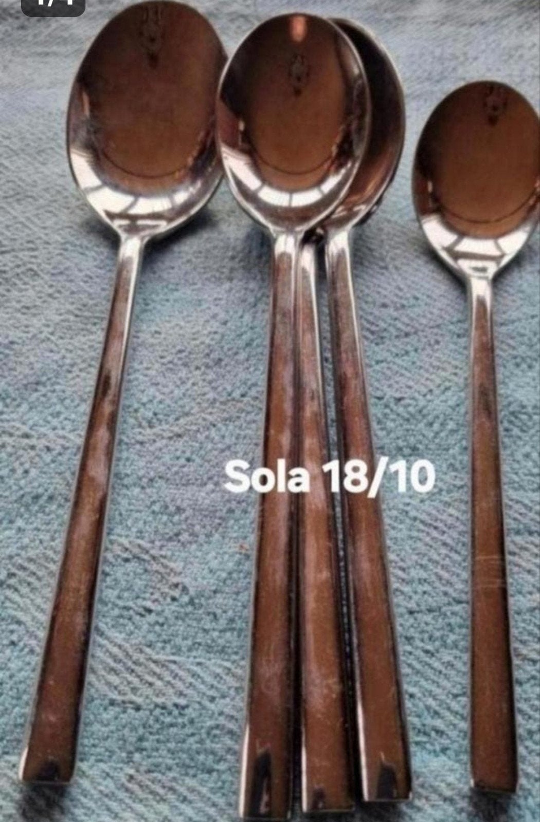 Sola blinkende lepels half ronde handvatten, Ophalen of Verzenden, Rvs of Chroom