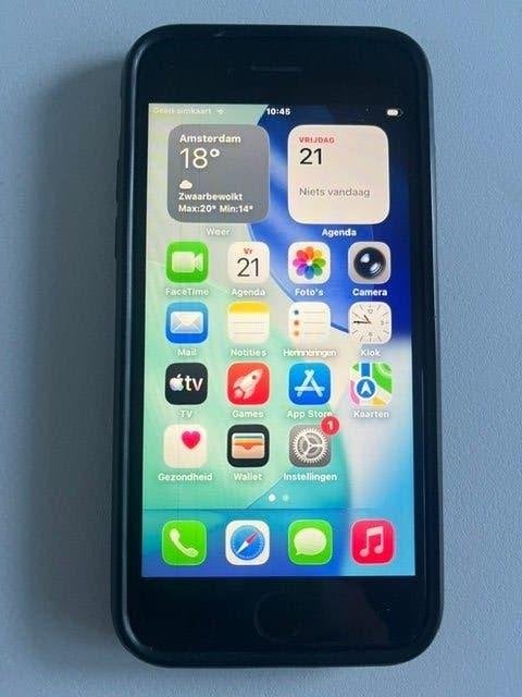 iphone SE 2020 64 Gb inclusief hoesje en oplader, Telecommunicatie, Mobiele telefoons | Apple iPhone, Zwart, Ophalen of Verzenden