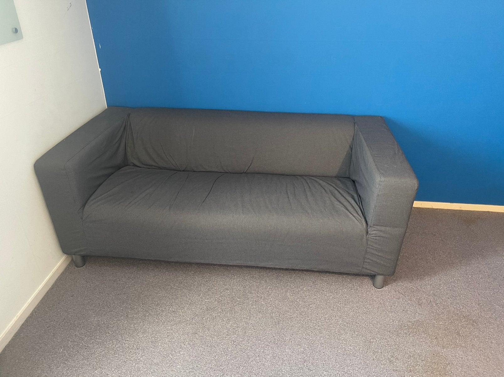 Grijze Ikea Klippan bank, Huis en Inrichting, Ophalen, 150 tot 200 cm, Tweepersoons, 75 tot 100 cm