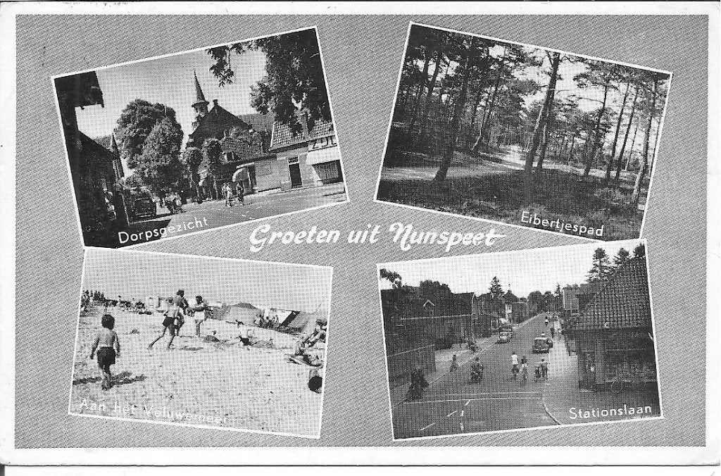 Groeten uit Nunspeet - Dorpsgezicht, Eibertjespad, Ophalen of Verzenden, 1960 tot 1980, Gelopen, Gelderland