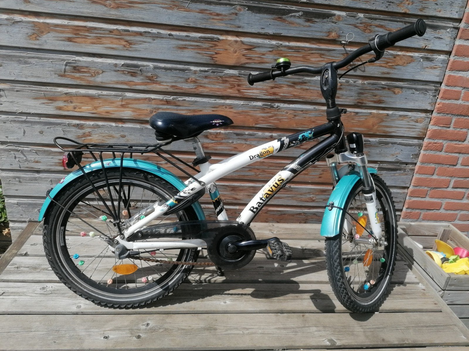 Batavus Dragon kinderfiets 20 inch, Fietsen en Brommers, Ophalen, Gebruikt, Batavus, Terugtraprem