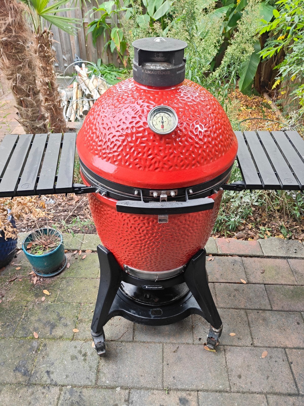 Kamado Joe Classic 3 met Joetisserie, slowroller, pizzasteen, Ophalen, Gebruikt, Kamado Joe, Met accessoires