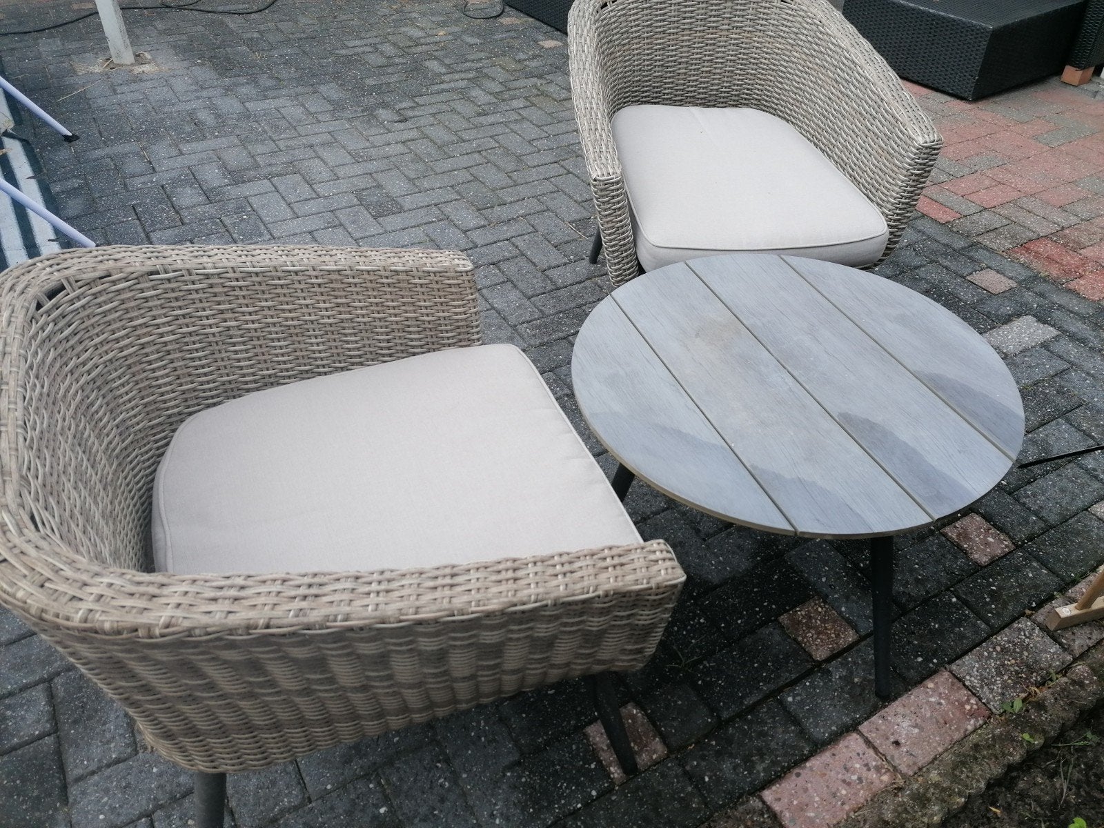 Tuinset, Ophalen, Gebruikt