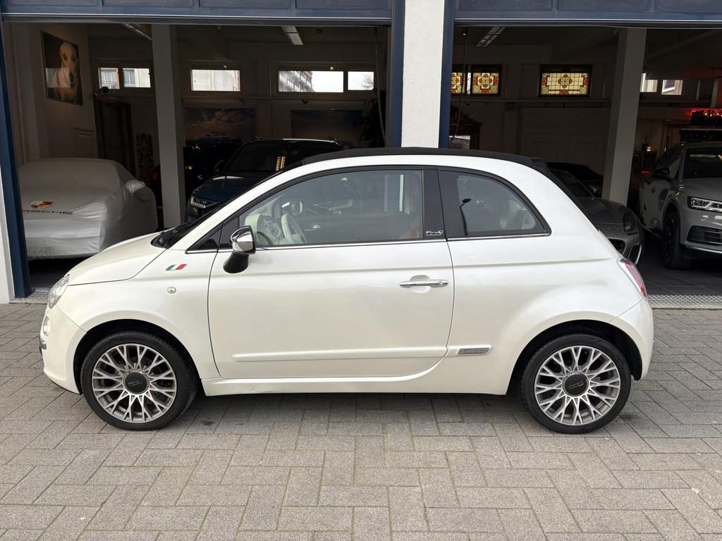 Fiat 500C 1.2 Rock NL AUTO/AUTOMAAT/PARELMOER WIT (bj 2011), Auto's, Euro 5, Gebruikt, 1242 cc, Cabriolet