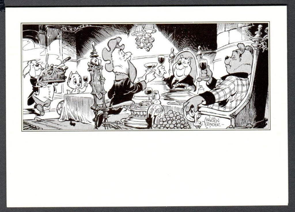 Kaart Bommel en Tom Poes - Aan Tafel en Joost Serveert 2000, Verzamelen, Ophalen of Verzenden, Olivier B, Bommel en Tom Poes, Nieuw
