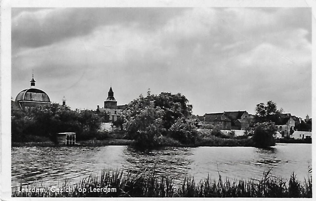 Leerdam oude gelopen ansichtkaart ( a1937 ), Ophalen of Verzenden, Voor 1920, Gelopen, Zuid-Holland