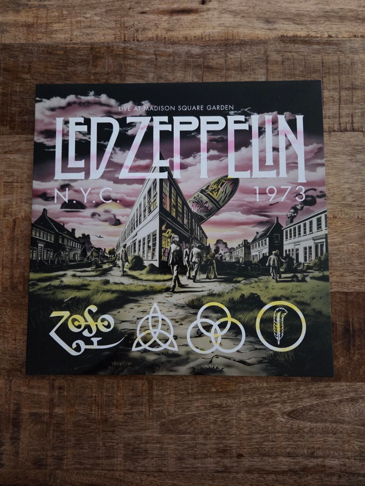Dubbel lp led zeppelin live at madison square garden N.Y.C, Cd's en Dvd's, Ophalen of Verzenden, Zo goed als nieuw, 12 inch
