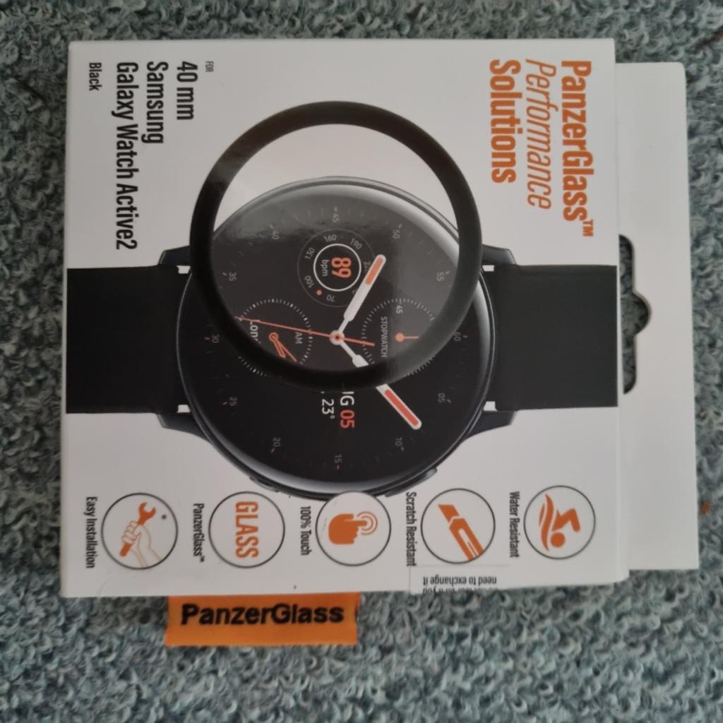 PanzerGlass voor Samsung Galaxy Watch Active 2 (40mm), Ophalen of Verzenden, Waterdicht, Nieuw, PanzerGlass
