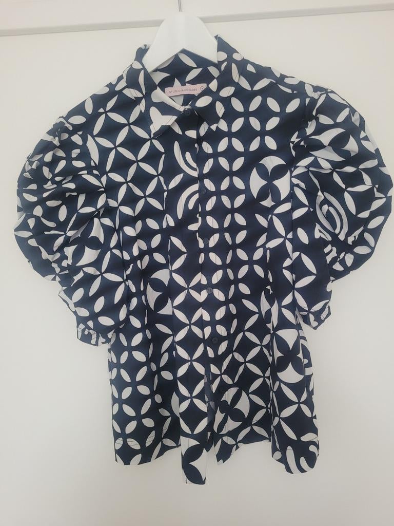 Studio Anneloes blouse met pofmouwen - Maat M, Maat 38/40 (M), Studio Anneloes, Zwart, Ophalen of Verzenden