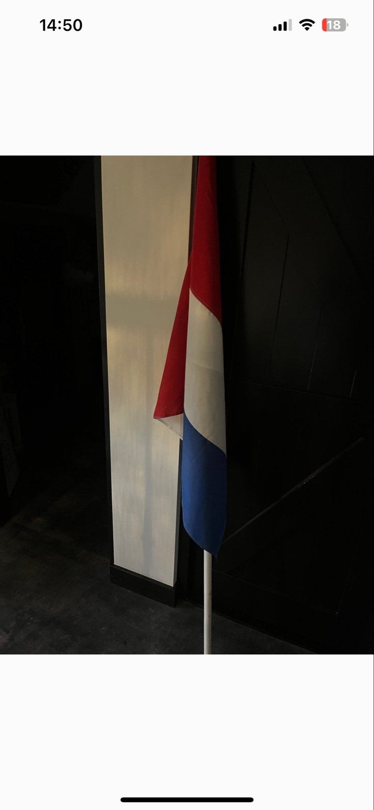 Vlaggenstok met vlag, Ophalen of Verzenden