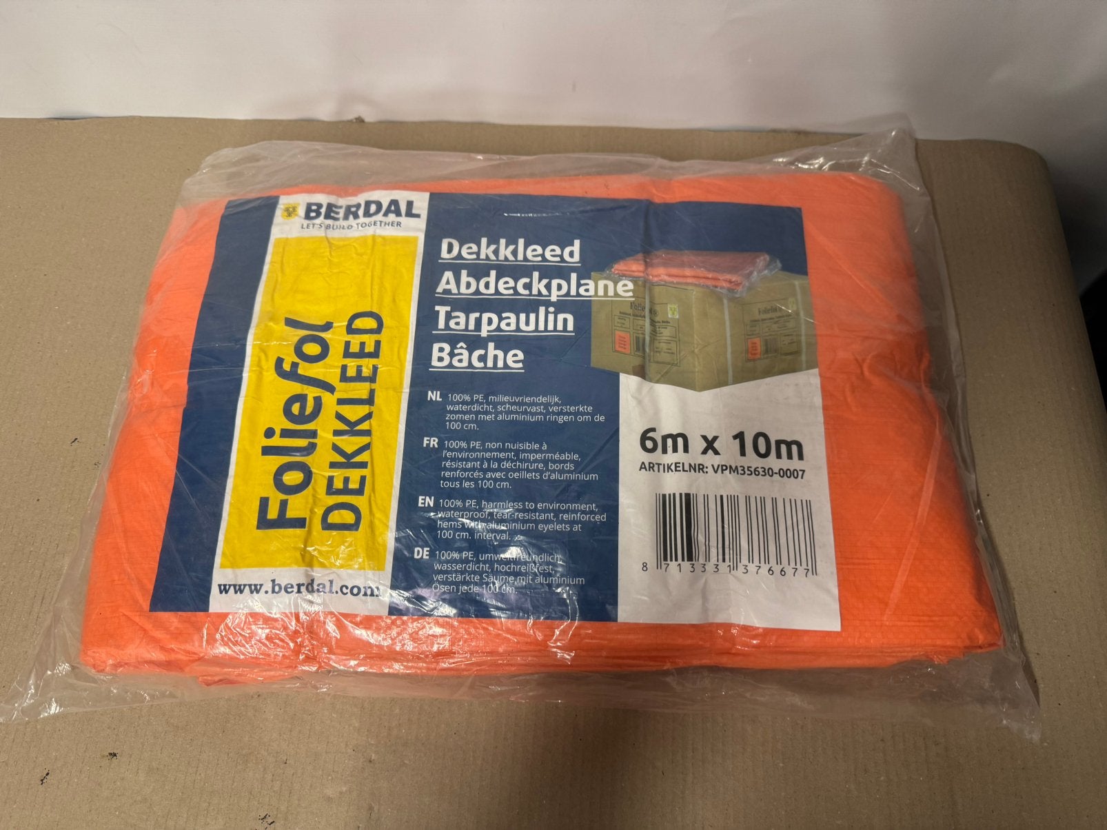 Dekzeil berdal 6x10 meter, Ophalen of Verzenden, Nieuw, 15 m² of meer, Zeil
