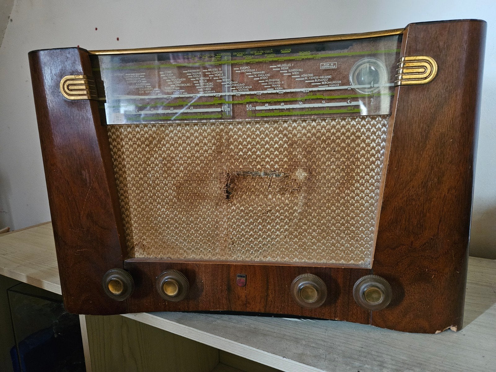 Vintage buizenradio  BX400A  Decoratief object, Ophalen, Niet werkend, Transistorradio