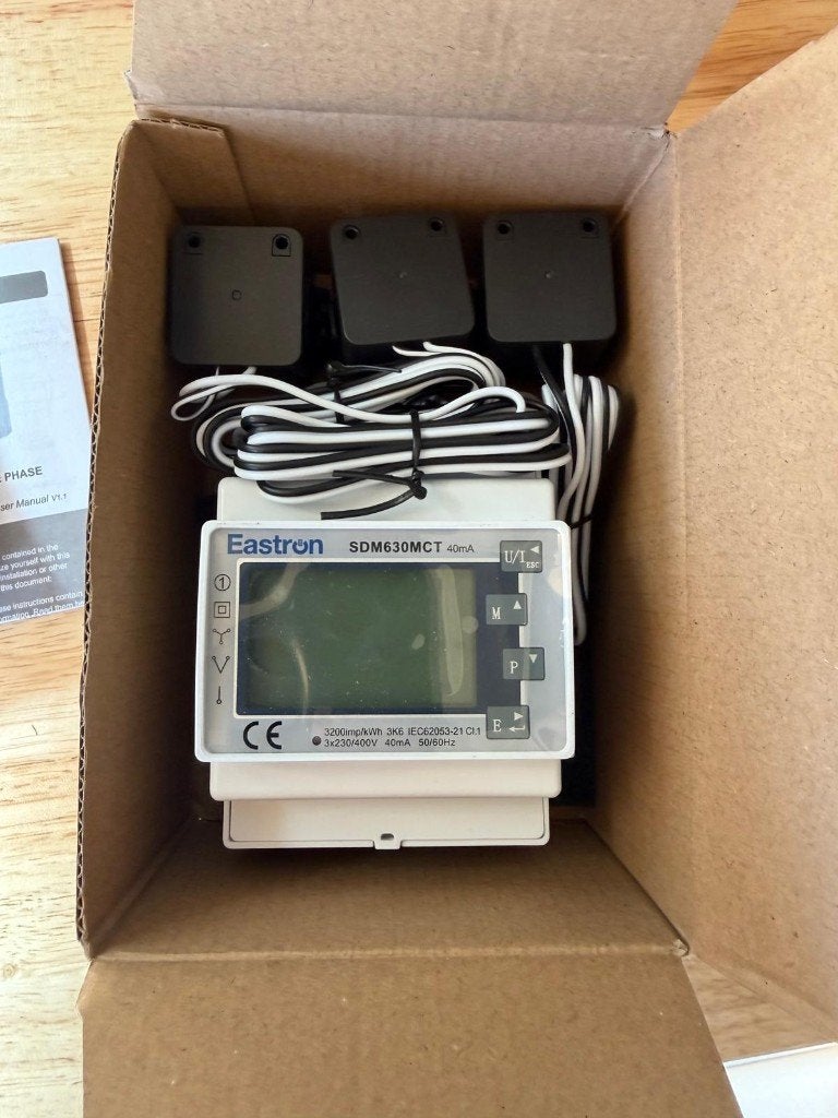 Eastron SDM630MCT 3-fase energiemeter met CT klemmen – nieuw, Eaton, -, -, Overige typen