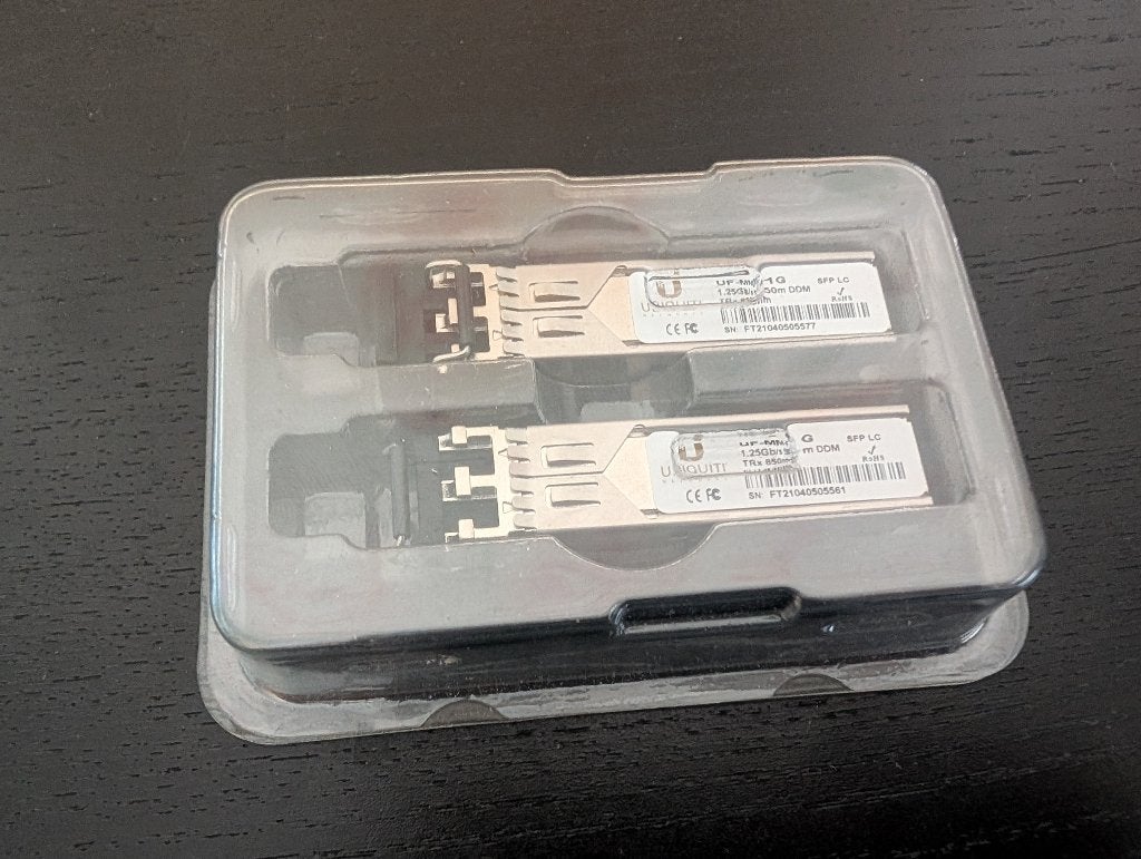 Ubiquiti UniFi UF-MM-1G SFP Modules (2 stuks), Ophalen of Verzenden, Gebruikt