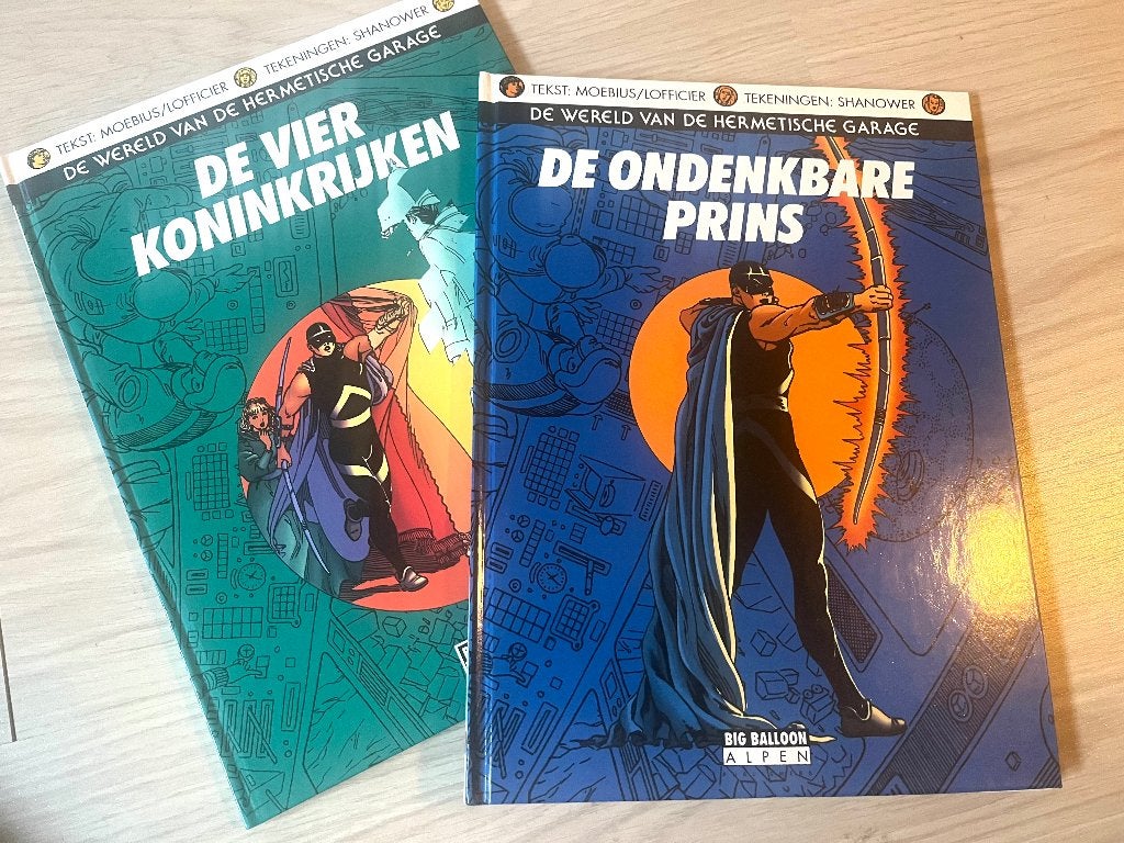 Moebius 2 delen Hermetische Garage, Boeken, Stripboeken, Zo goed als nieuw, Meerdere stripboeken, Ophalen of Verzenden