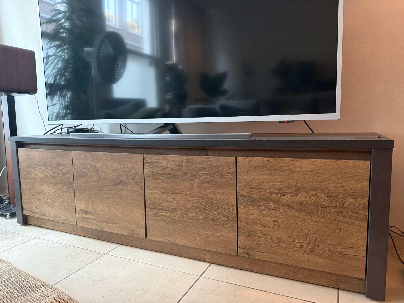 TV-meubel Meubella Monaco (170 x 48 x 43 cm), Ophalen, Gebruikt, 150 tot 200 cm, Minder dan 100 cm