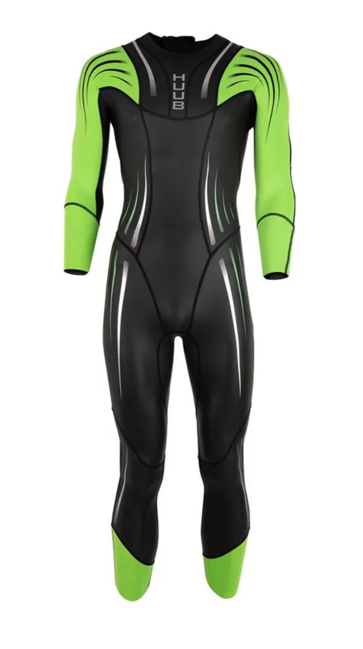 HUUB Wetsuit - Zwart/Groen, Ophalen of Verzenden, Zo goed als nieuw, Heer, Wetsuit