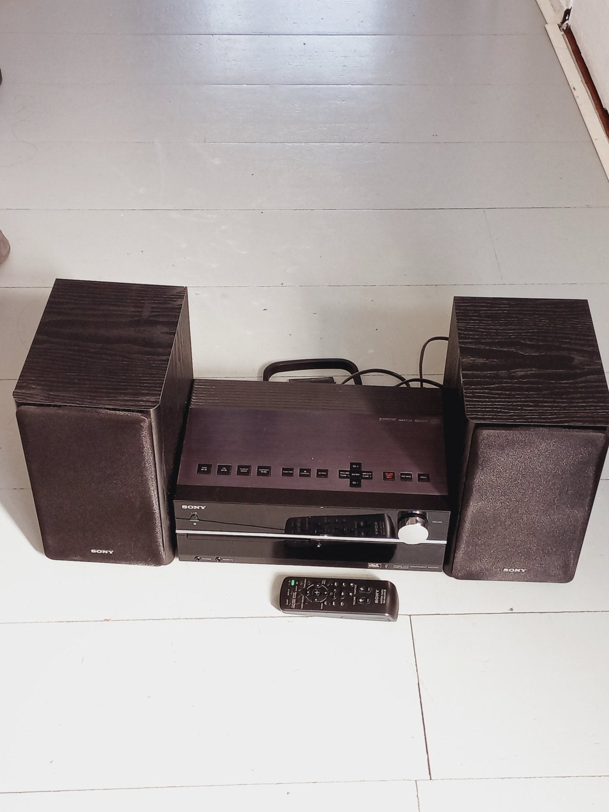 Sony Muziekinstallatie met speakers en afstandsbediening, Gebruikt, Tuner of Radio, Ophalen of Verzenden, Microset