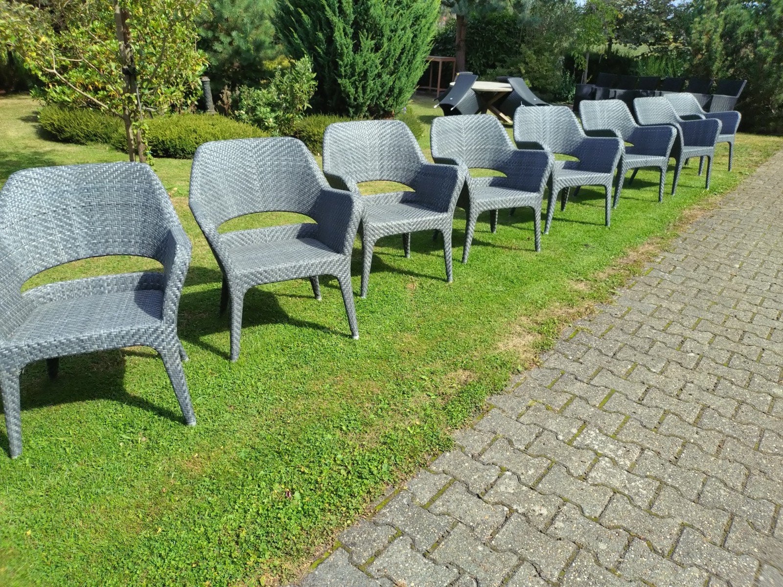 Set van 8 mooie 4 Seasons tuinstoelen, Ophalen, Gebruikt, Kunststof, Verstelbaar
