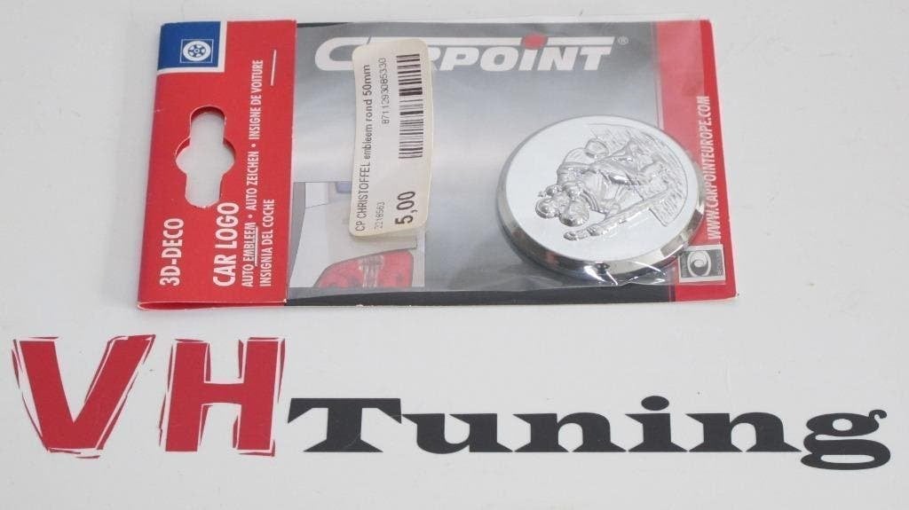 Carpoint 2218563 CHRISTOFFEL 3D logo zelfklevend 5CM ABS, Ophalen of Verzenden