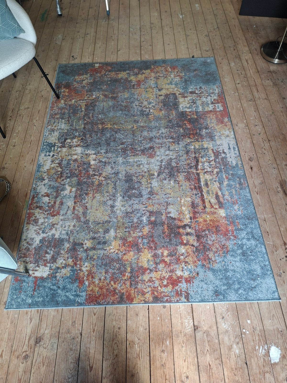FRAAI Bush Vloerkleed - Blauw/Multicolor (140x200cm), Ophalen, Gebruikt, 100 tot 150 cm, Grijs
