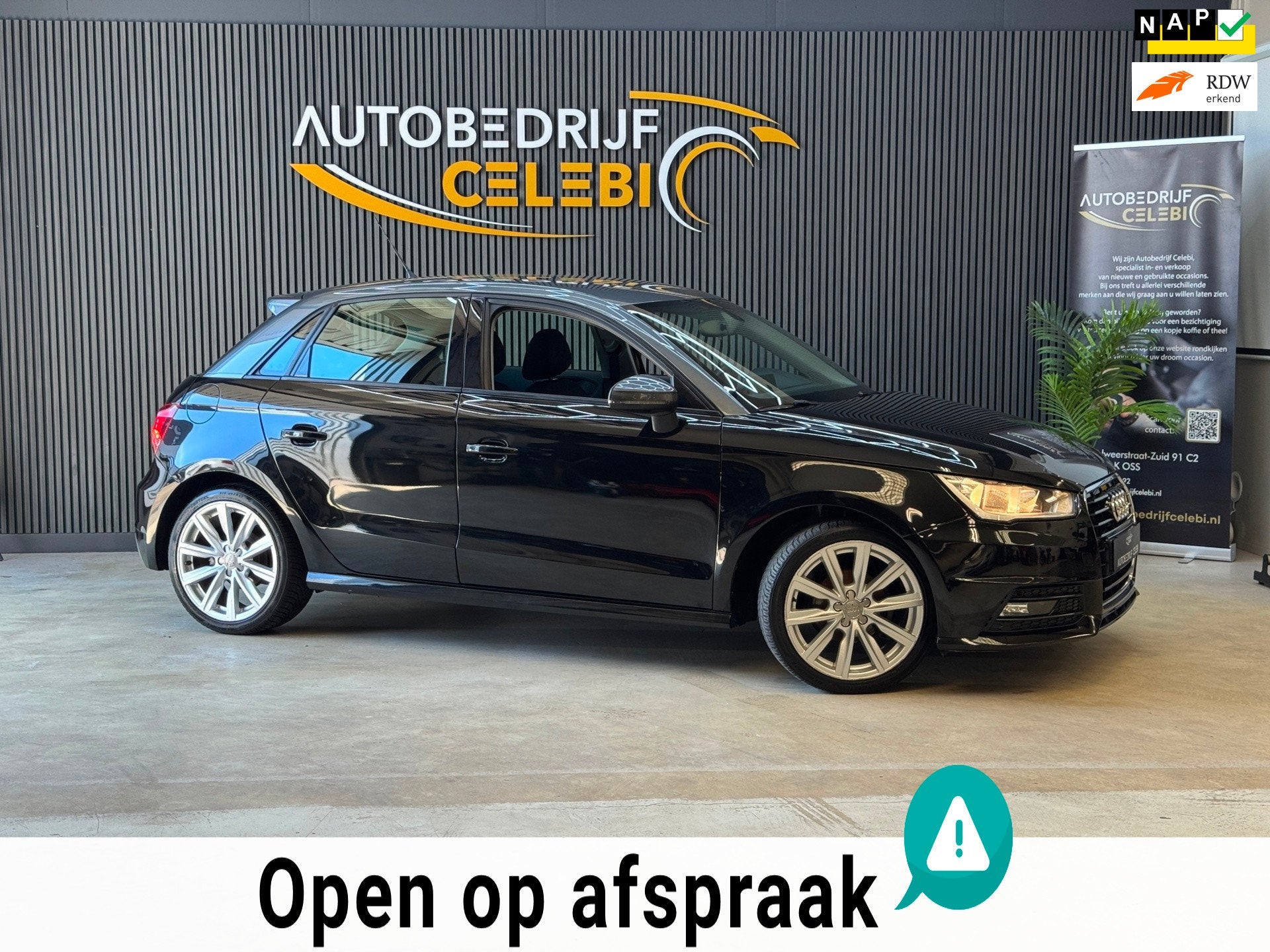 Audi A1 Sportback 1.0 TFSI Adrenalin 2017 ZWART AIRCO|CRUISE, Auto's, Audi, Voorwielaandrijving, Stof, 95 pk, 4 stoelen
