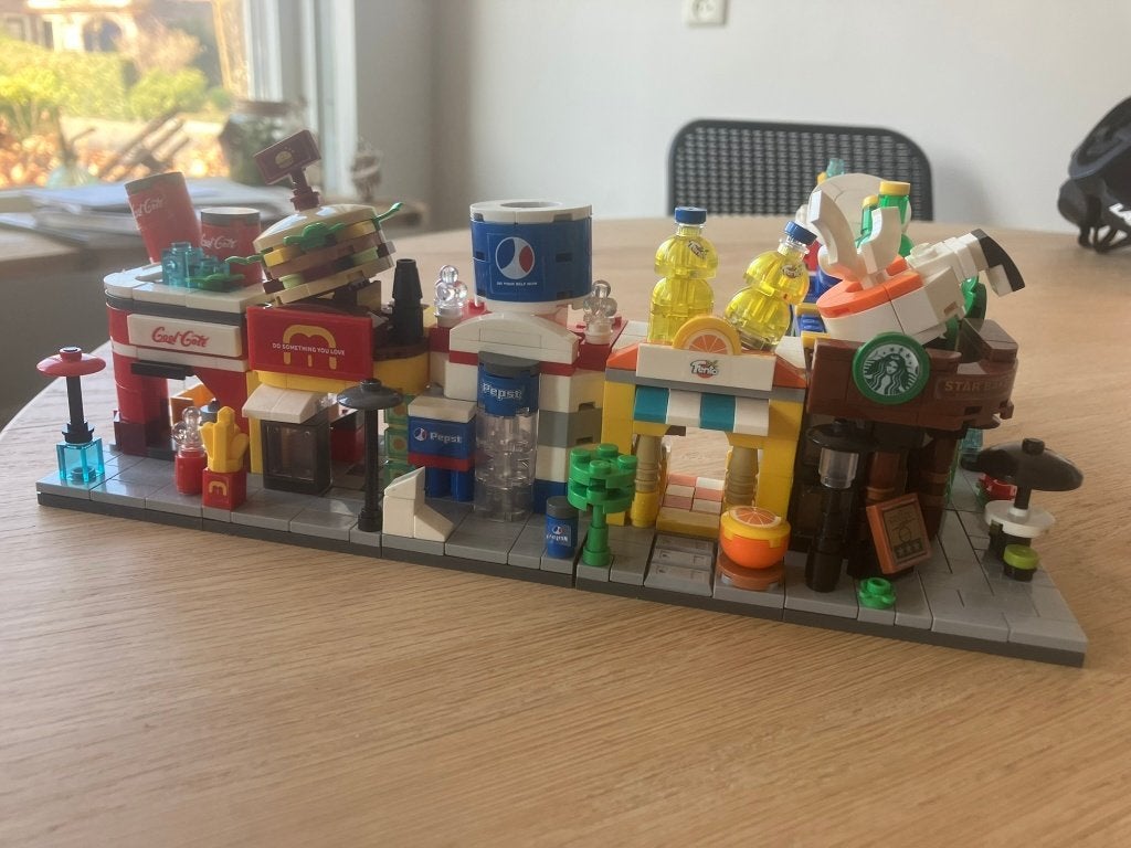 LEGO-achtige Stadsstraat met Winkels, Ophalen of Verzenden, Zo goed als nieuw, Overige merken