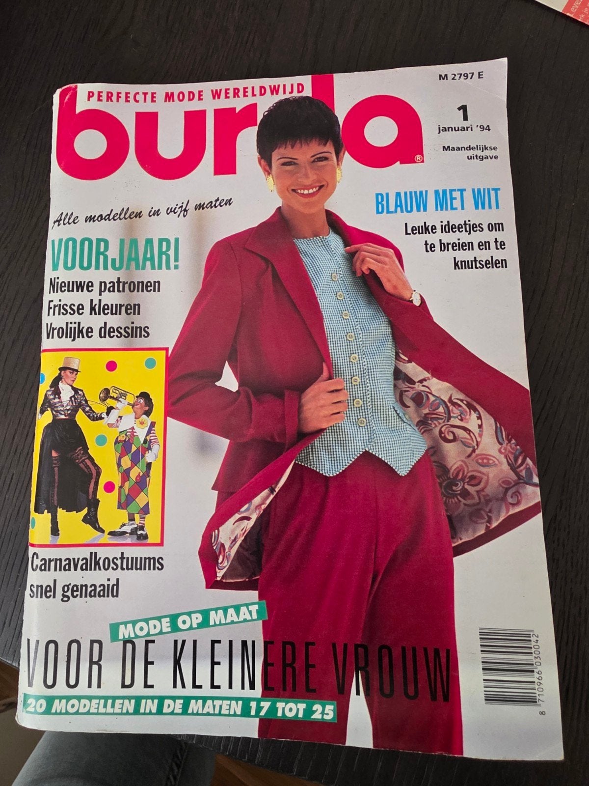 Burda modeblad januari 1994, Ophalen of Verzenden, Vrouw, Burda