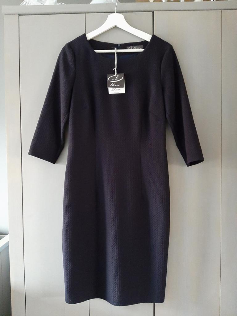 Donkerblauwe jurk B three maat 38 Nieuw!, Maat 38/40 (M), B three, Blauw, Nieuw