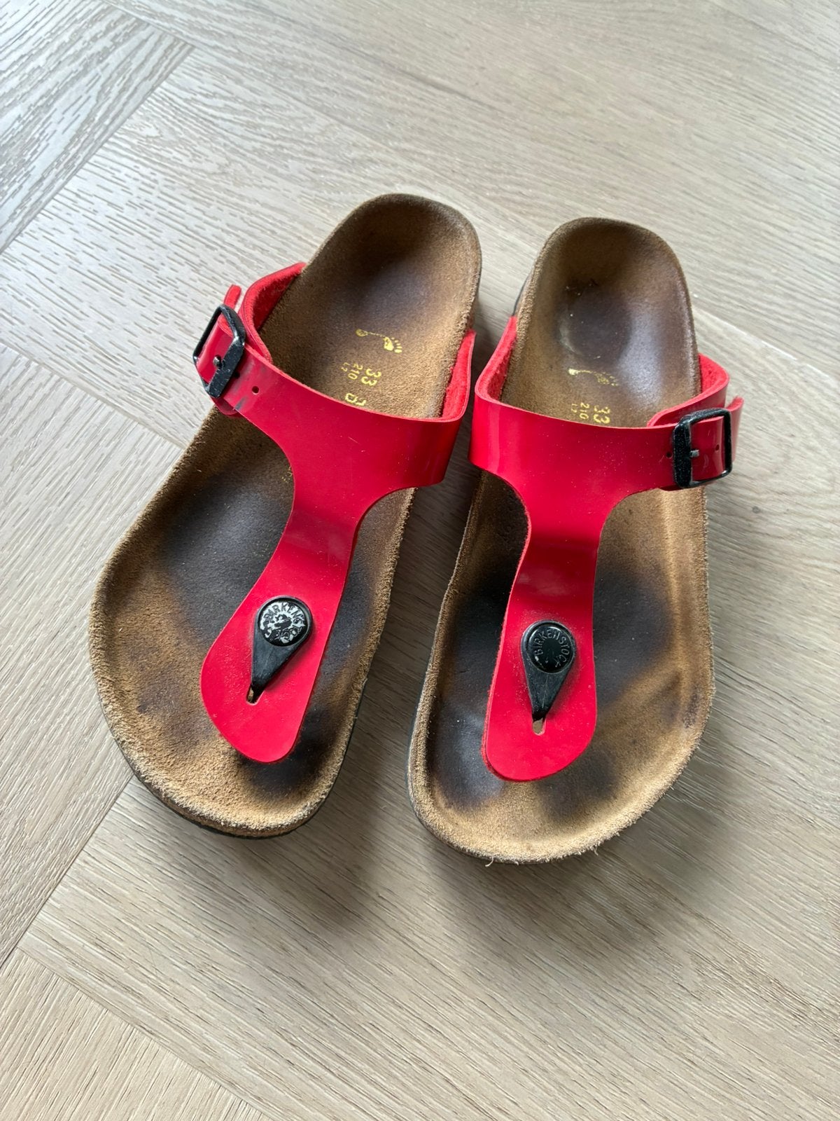 Mooie rode Birkenstocks, Ophalen, Gebruikt, Jongen of Meisje, Overige typen