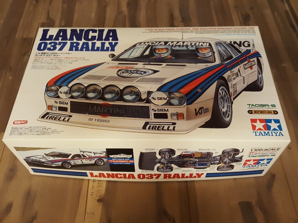 Tamiya Lancia 037 rally, Elektro, Nieuw, Ophalen of Verzenden, Schaal 1:10