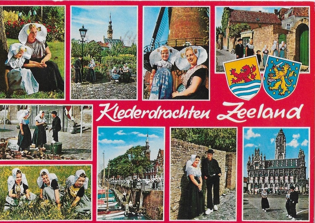 Zeeland kleerdracht gelopen ansichtkaart ( a69 ), Ophalen of Verzenden, 1980 tot heden, Gelopen, Zeeland