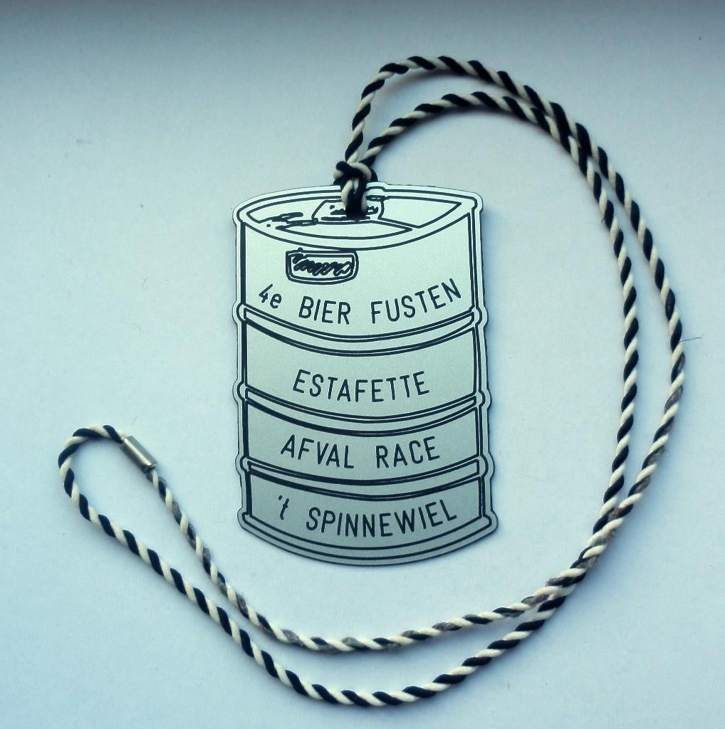 Medaille 4e bier fusten afval race het spinnewiel, Ophalen of Verzenden, Overige materialen