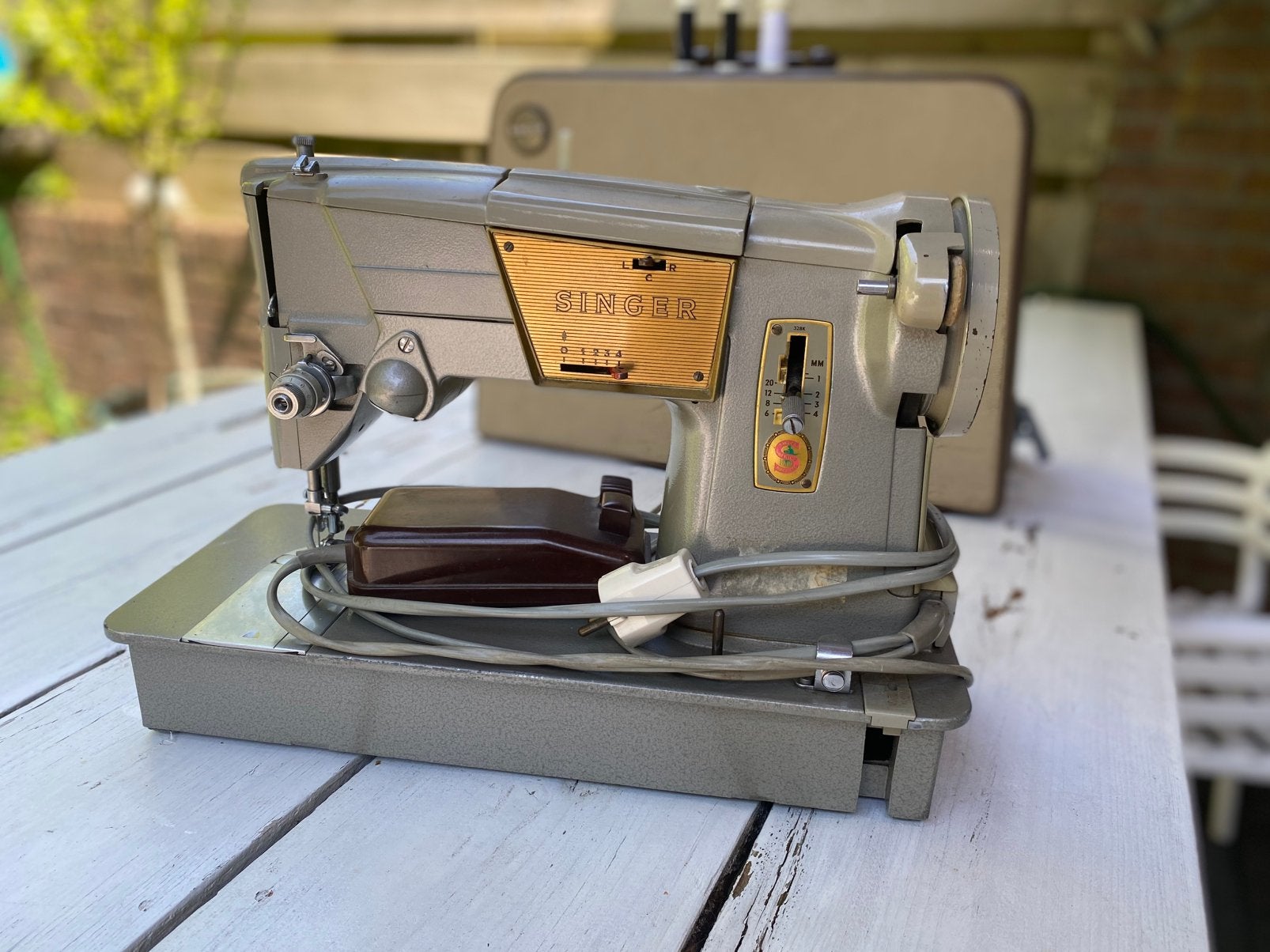 Singer naaimachine 328K, werkend & incl. accessoires, Ophalen, Gebruikt, Singer, Naaimachine