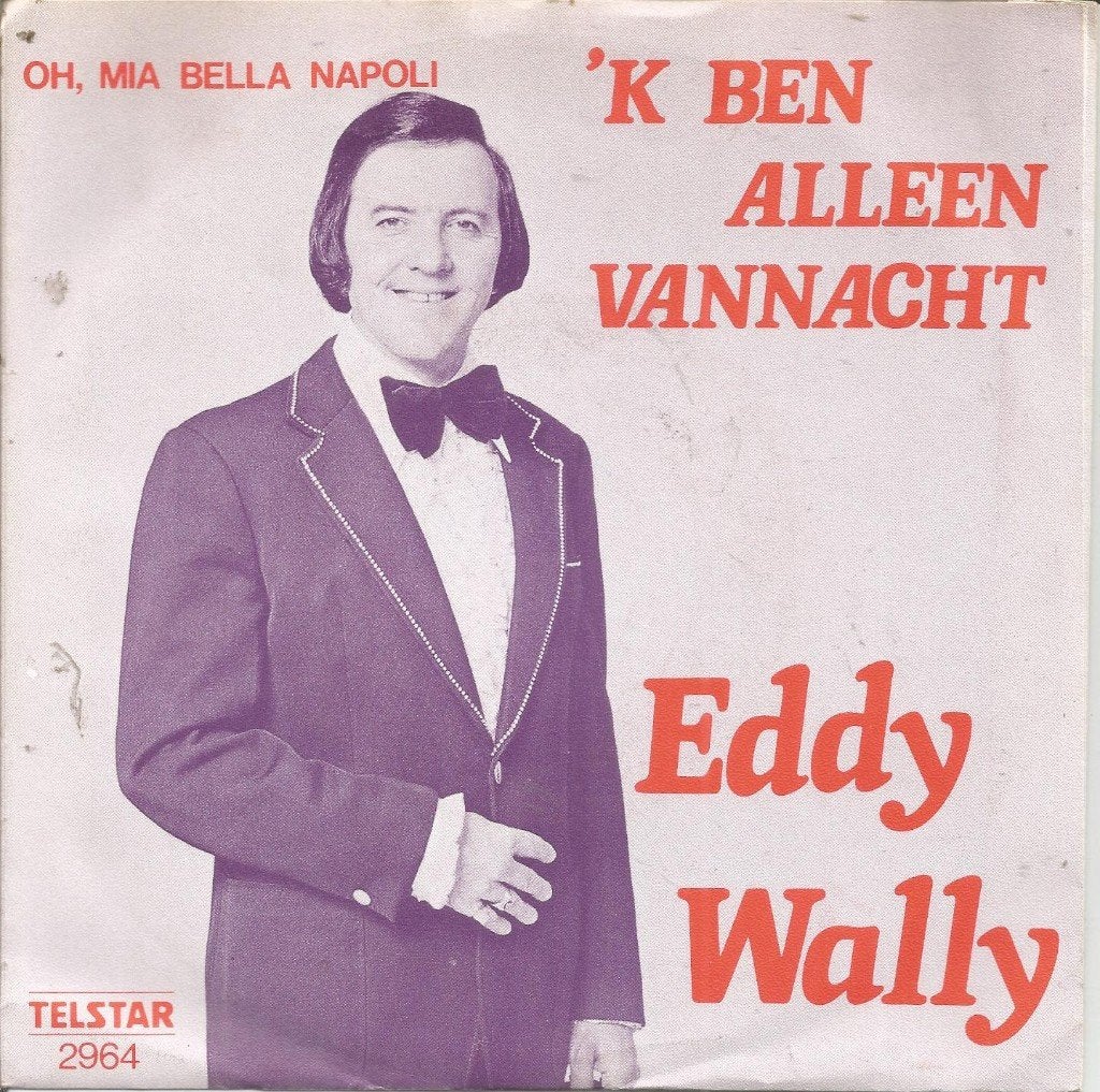 Eddy Wally – 'k Ben Alleen Vannacht (1980), Fotohoes, 7 inch, Ophalen of Verzenden, Zo goed als nieuw