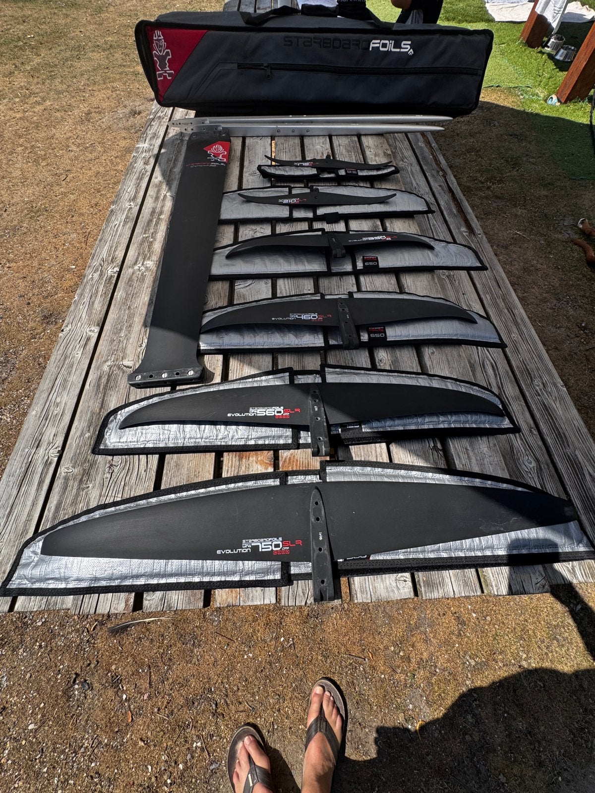 Starboard Foils Evolution SL-R Carbon C800 Foil Set Compleet, Ophalen of Verzenden, Voor, Bumper