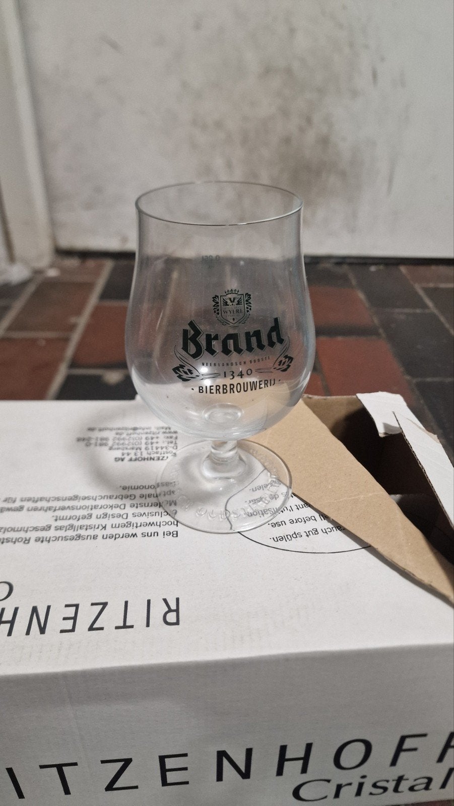 Set van 6 Brand Bierbrouwerij glazen, Ophalen, Zo goed als nieuw, Overige merken, Glas