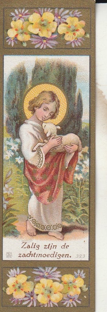 Prentje Grubbevorst 1932 - Zalig zijn de zachtmoedigen, Ophalen of Verzenden, Gebruikt, Kaart of Prent, Christendom | Katholiek