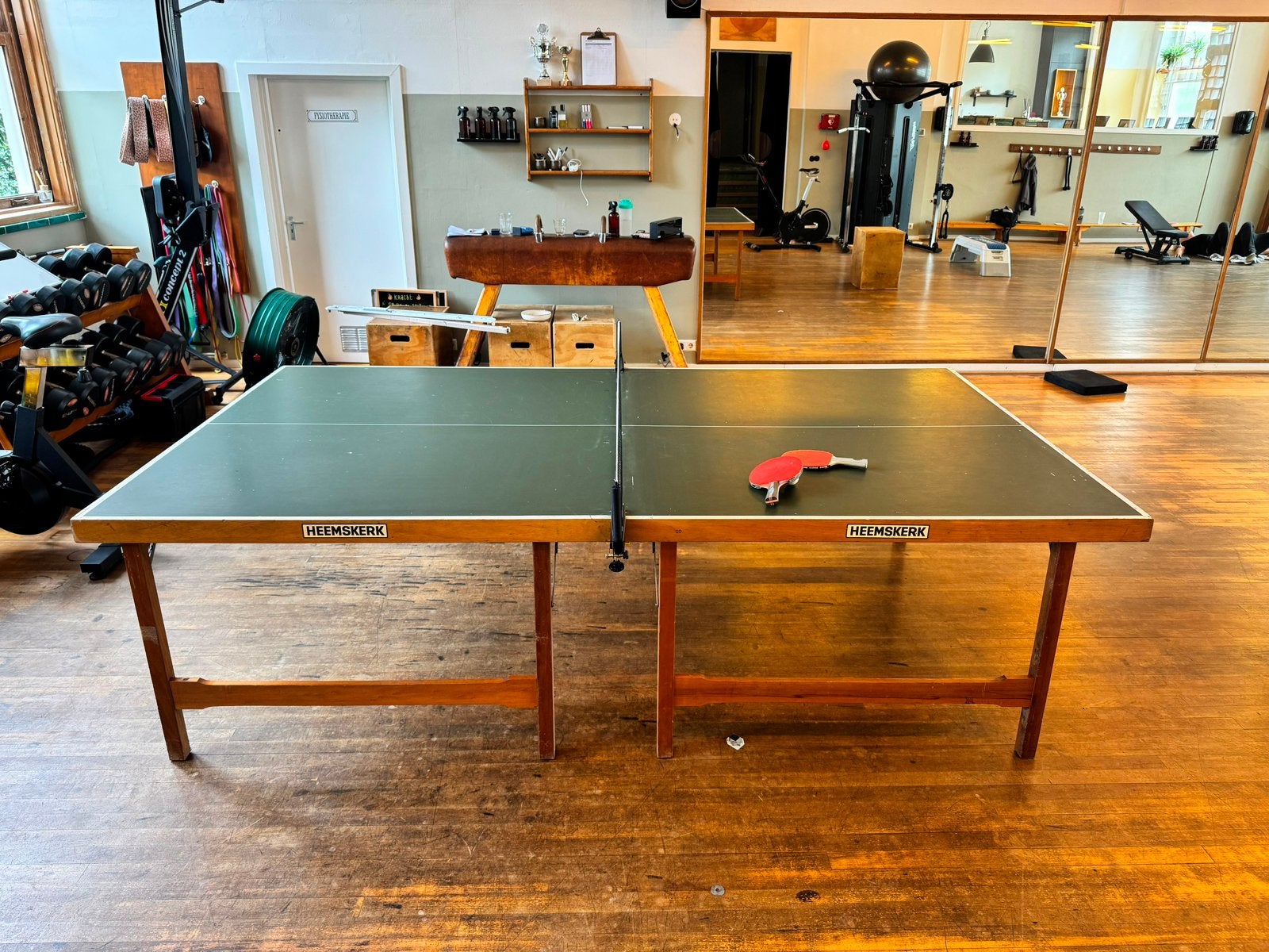 Tafeltennis tafels (3 x Heemskerk Originals), Gebruikt, Tafel Indoor, Ophalen, Verrijdbaar