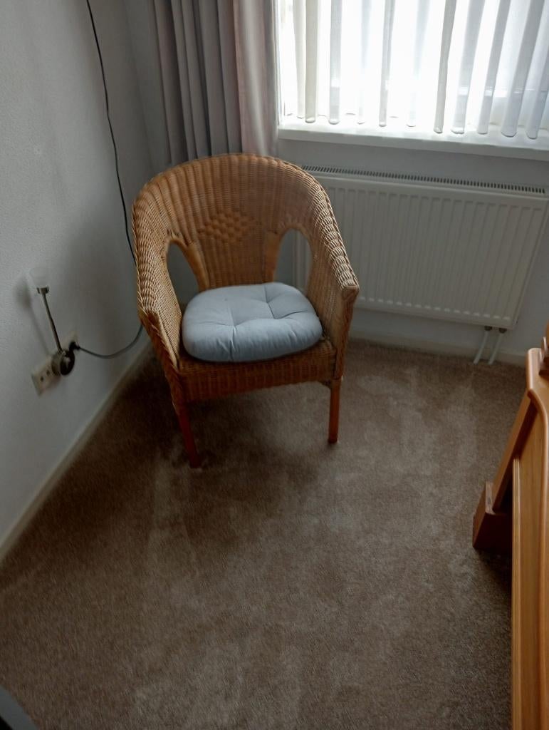 Rieten stoelen, Ophalen, Gebruikt, Twee, Bruin
