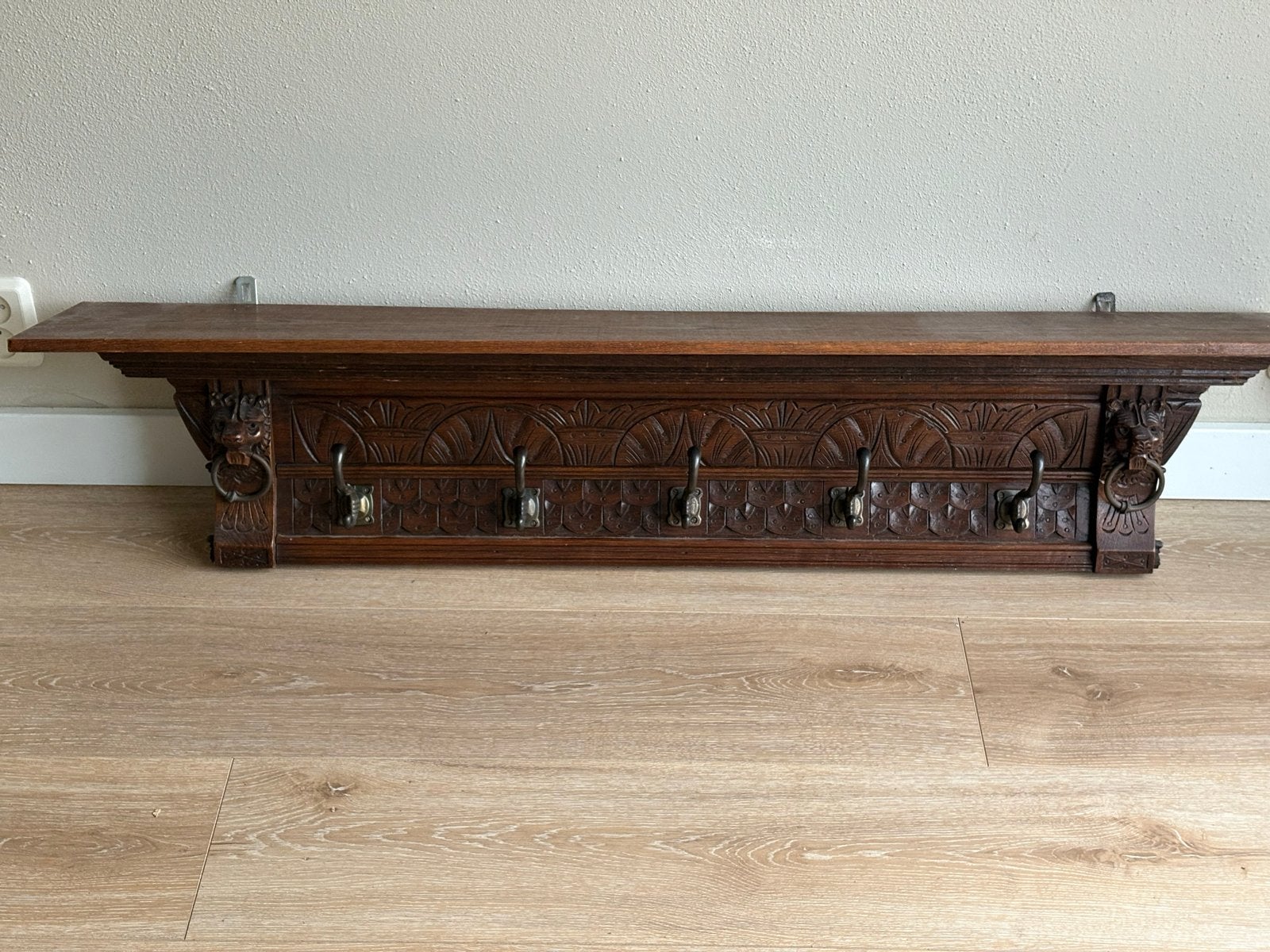 Antieke Eiken Kapstok uit 1900 - 123 cm, Ophalen