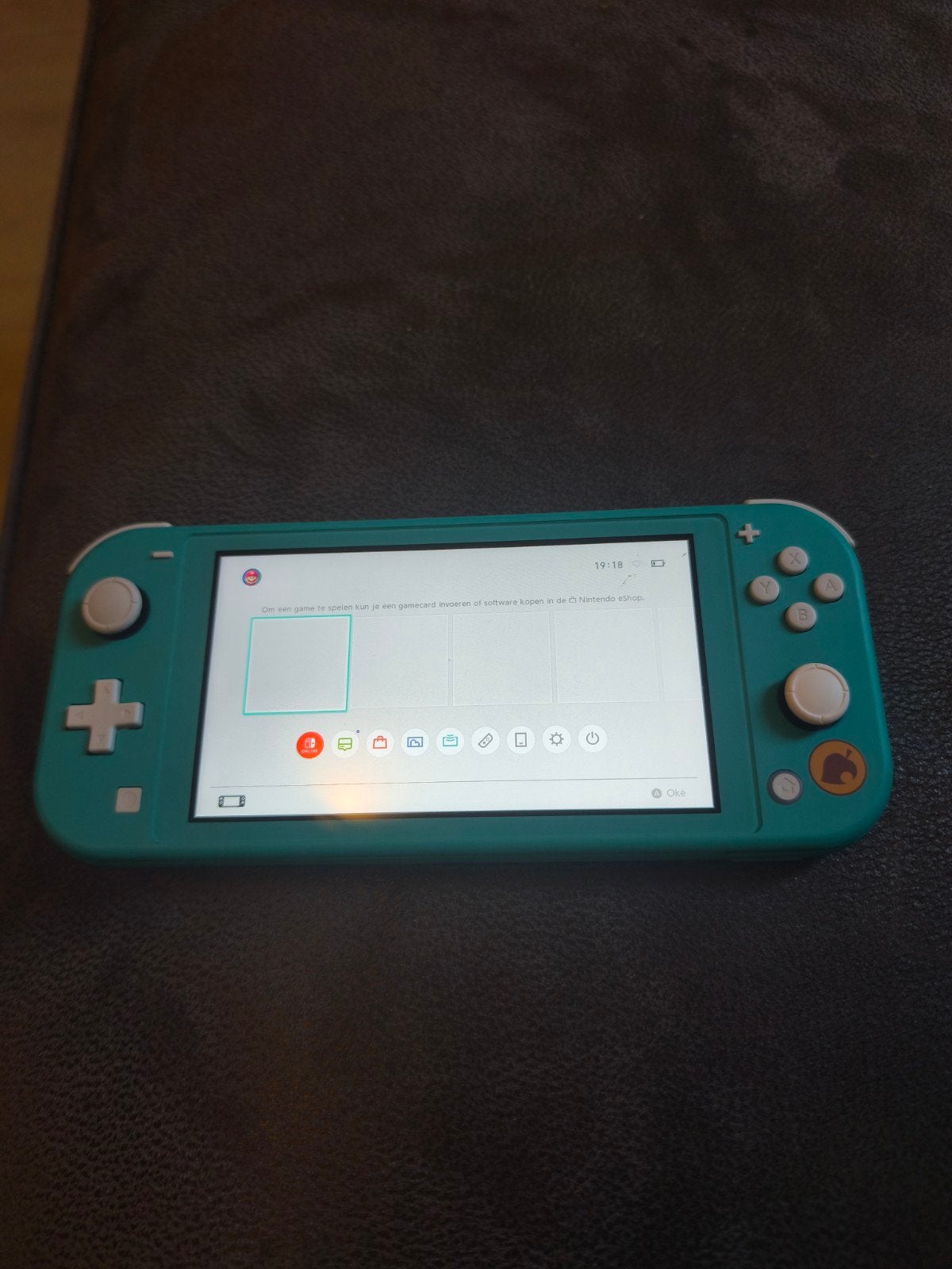 Nintendo Switch Lite Animal Crossing defect, Ophalen of Verzenden, Turquoise, Gebruikt