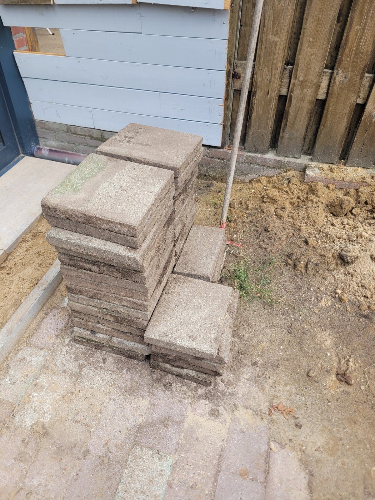 gratis tuintegels afhalen, Ophalen, Beton, Klinkers