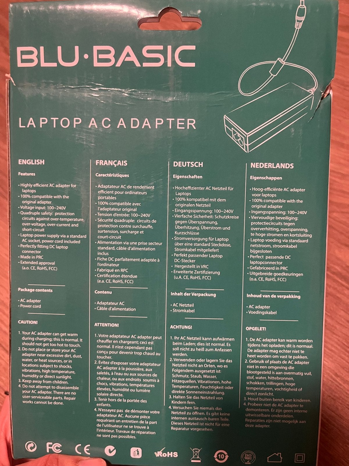 BLU.BASIC Laptop AC Adapter 90W voor HP, Compaq, Asus, Ophalen of Verzenden, Nieuw
